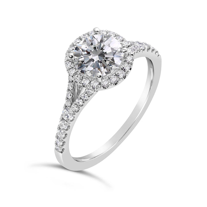 Diamond Halo Engagement Ring - The Diamond Guys