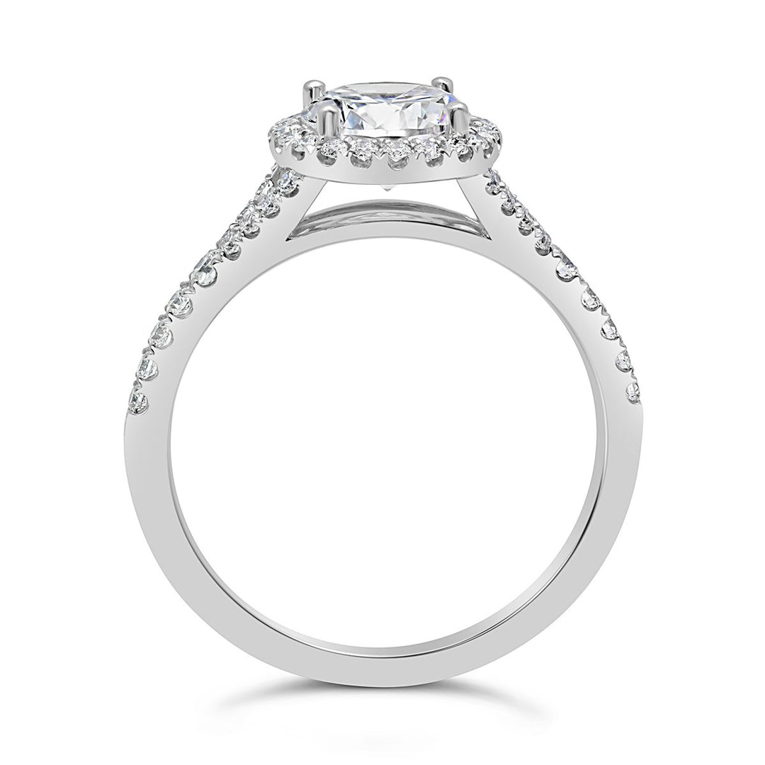 Diamond Halo Engagement Ring - The Diamond Guys