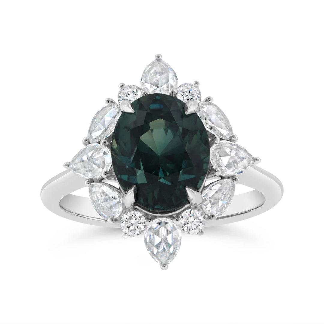Diamnond & Sapphire Cocktail Ring