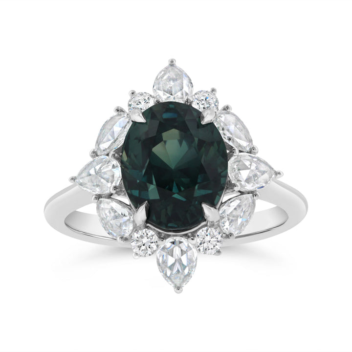 Diamnond & Sapphire Cocktail Ring
