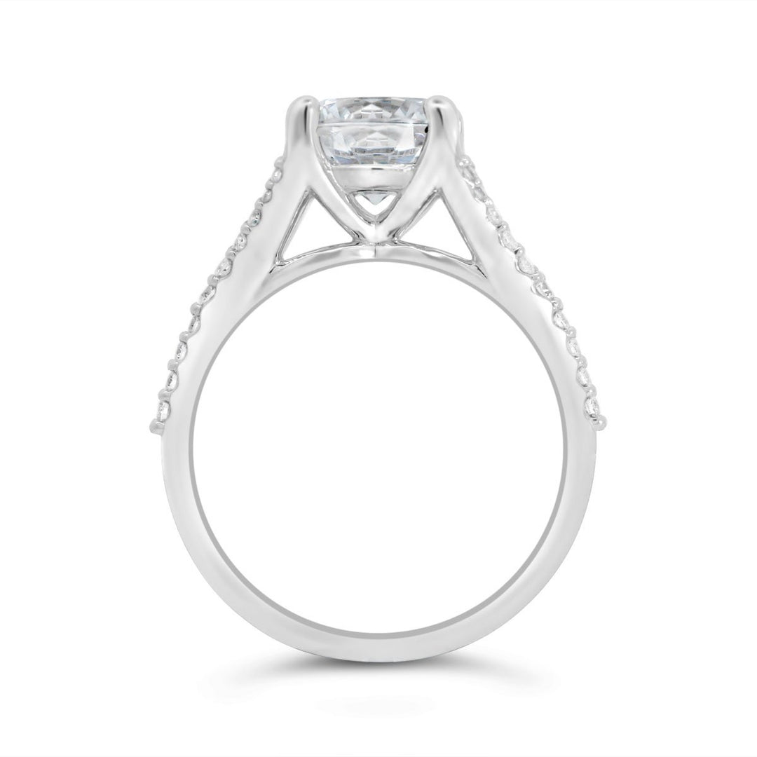 Split Shank Diamond Engagement Ring - 122987-RD