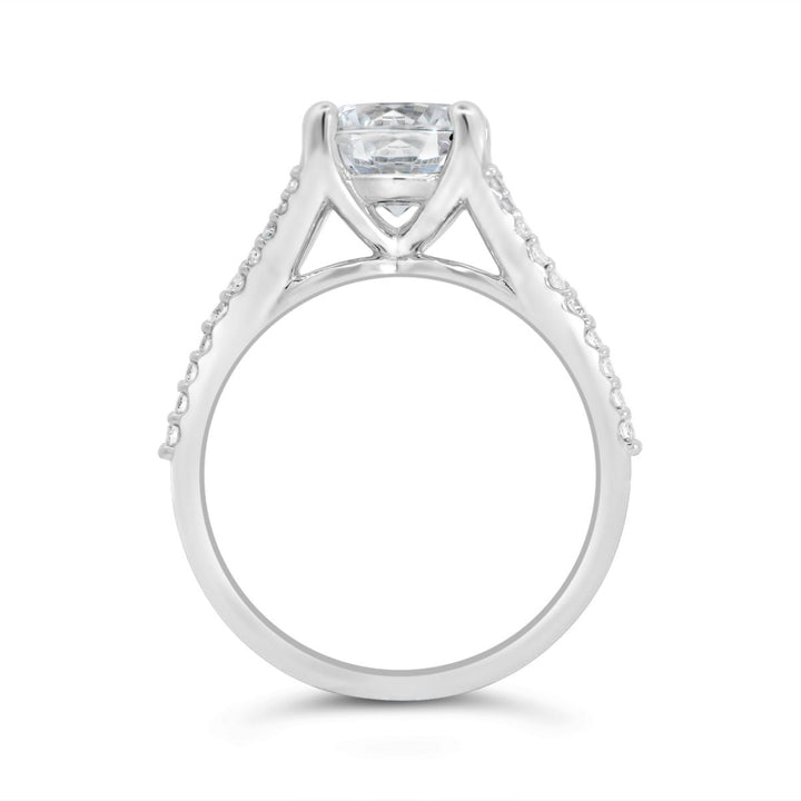Split Shank Diamond Engagement Ring - 122987-RD