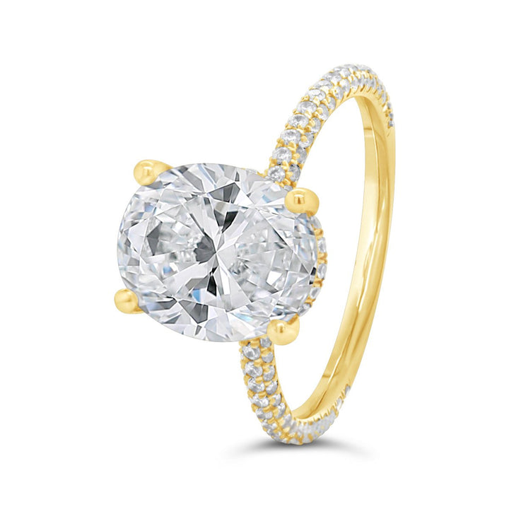 MicroPave 3/4 Way Set Diamond Engagment Ring