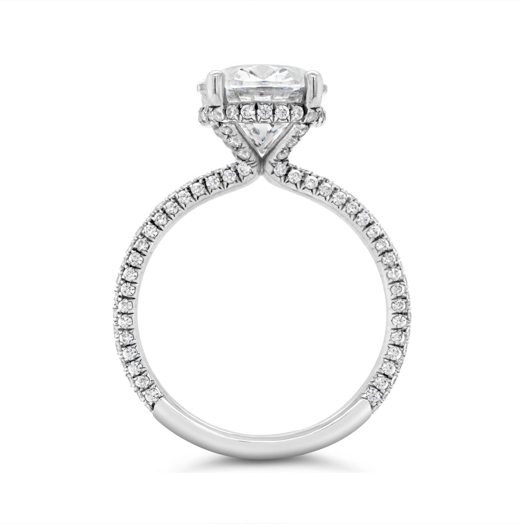 MicroPave 3/4 Way Set Diamond Engagment Ring