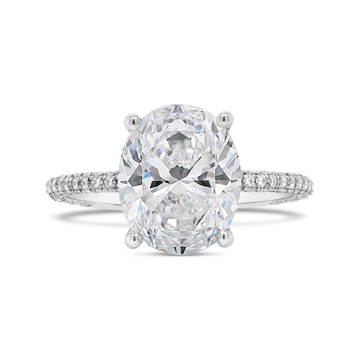 MicroPave 3/4 Way Set Diamond Engagment Ring