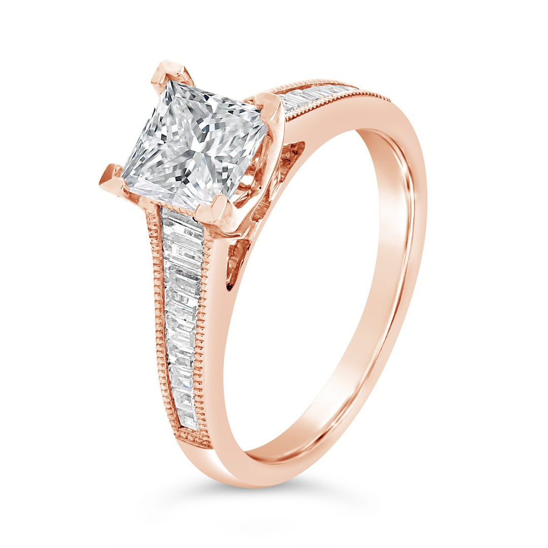 Baguette Diamond Engagement Ring - ACB059