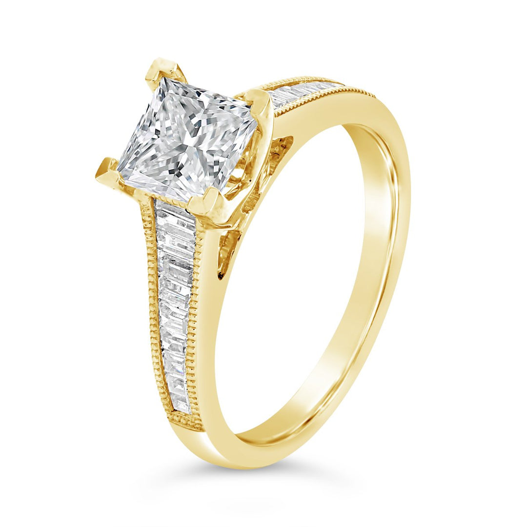 Baguette Diamond Engagement Ring - ACB059