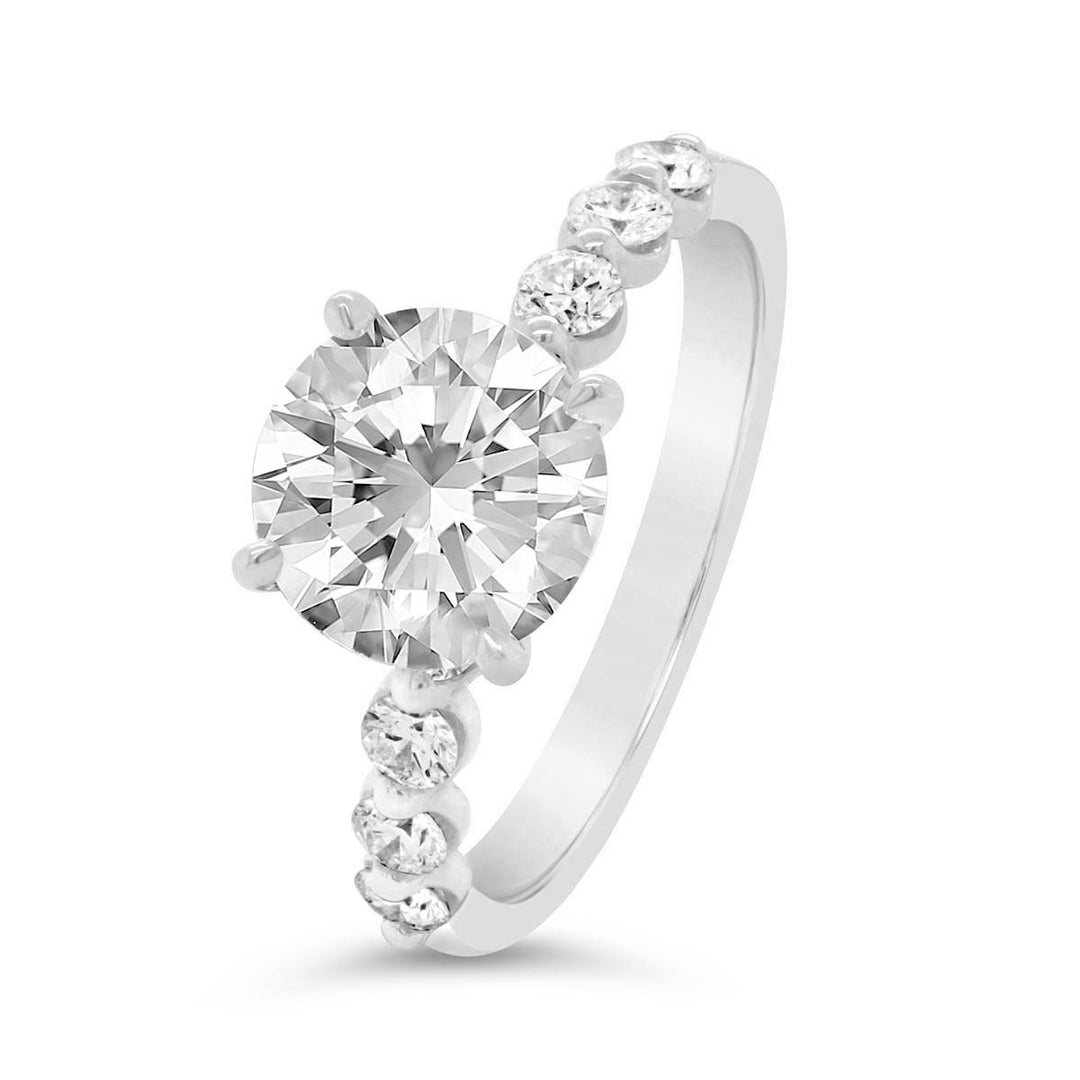 Spaced Out Diamonds Engagement Ring - YJC2600R - The Diamond Guys