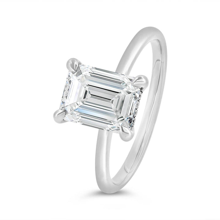 Hidden Halo Solitaire Engagement Ring - N0562-EC