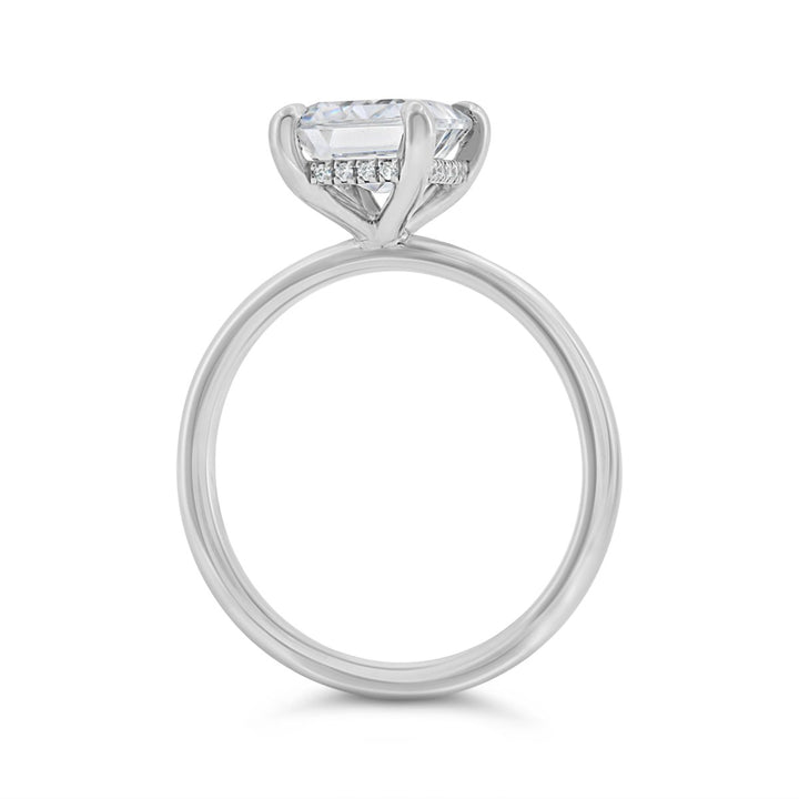 Hidden Halo Solitaire Engagement Ring - N0562-EC