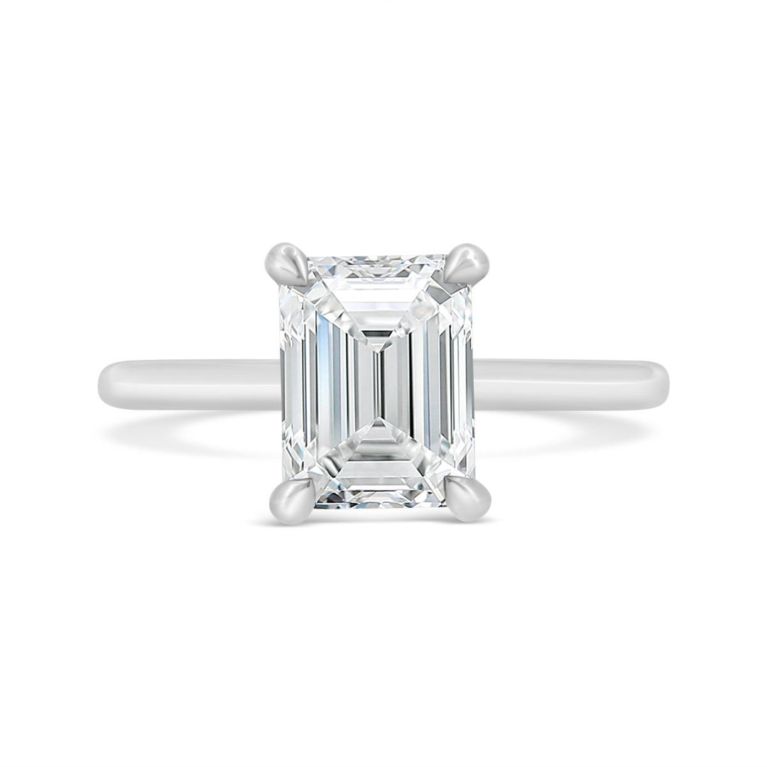 Hidden Halo Solitaire Engagement Ring - N0562-EC