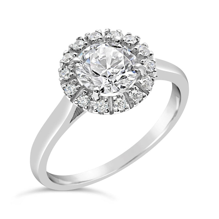 Diamond Halo Engagement Ring - The Diamond Guys