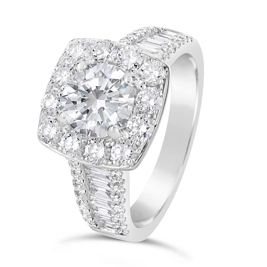 Diamond Halo Engagement Ring - The Diamond Guys