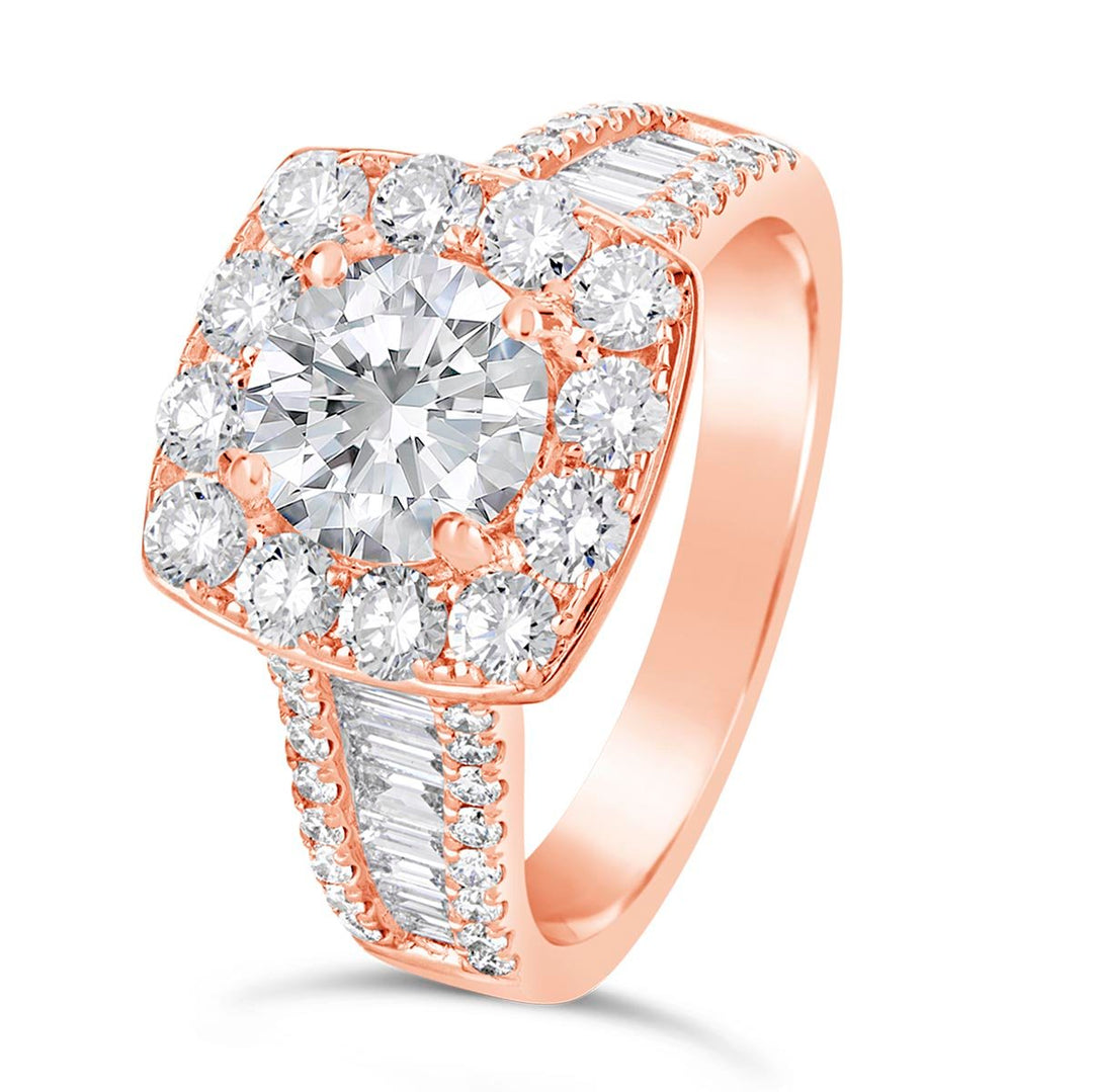 Diamond Halo Engagement Ring - The Diamond Guys