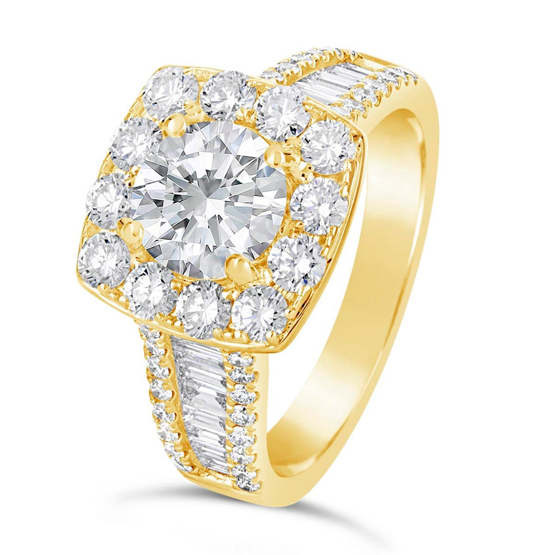 Diamond Halo Engagement Ring - The Diamond Guys