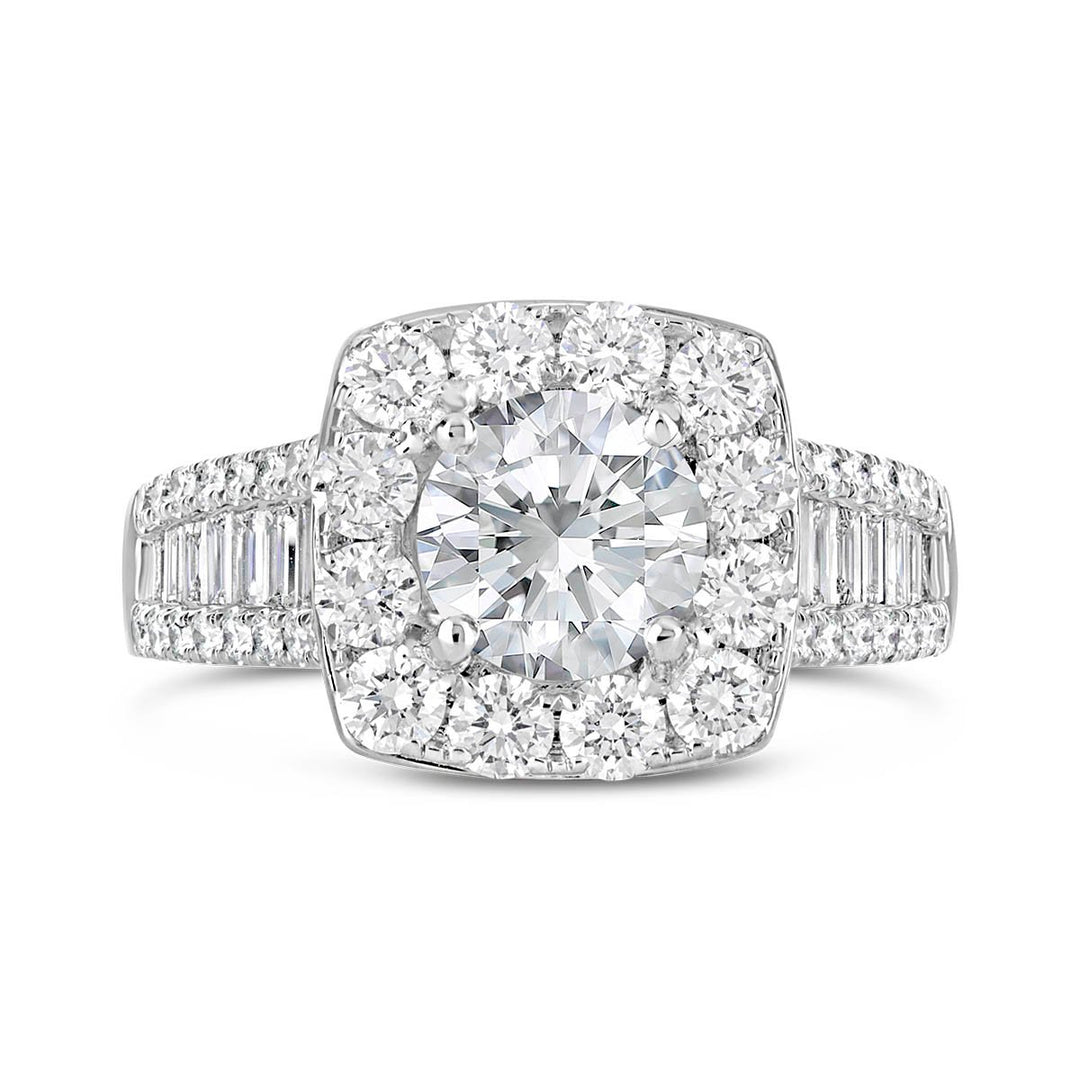 Diamond Halo Engagement Ring - The Diamond Guys