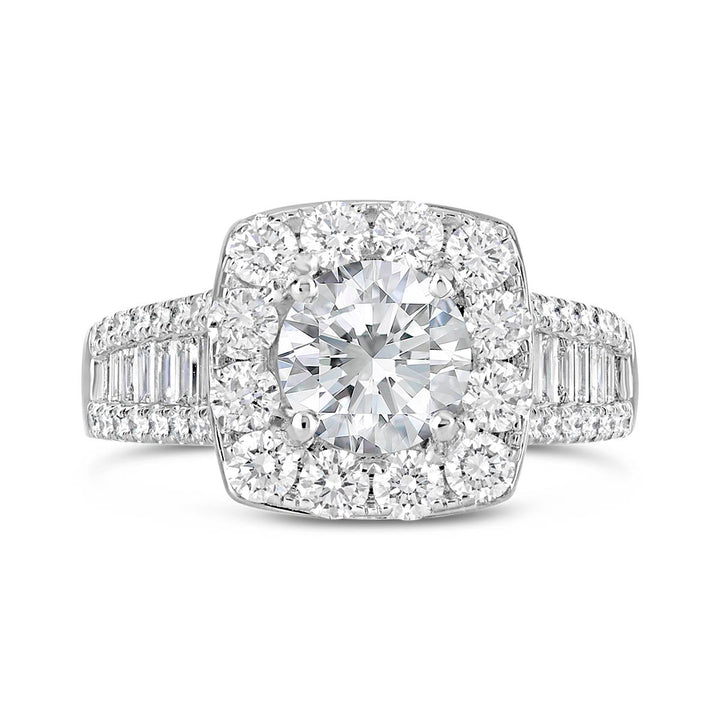 Diamond Halo Engagement Ring - The Diamond Guys
