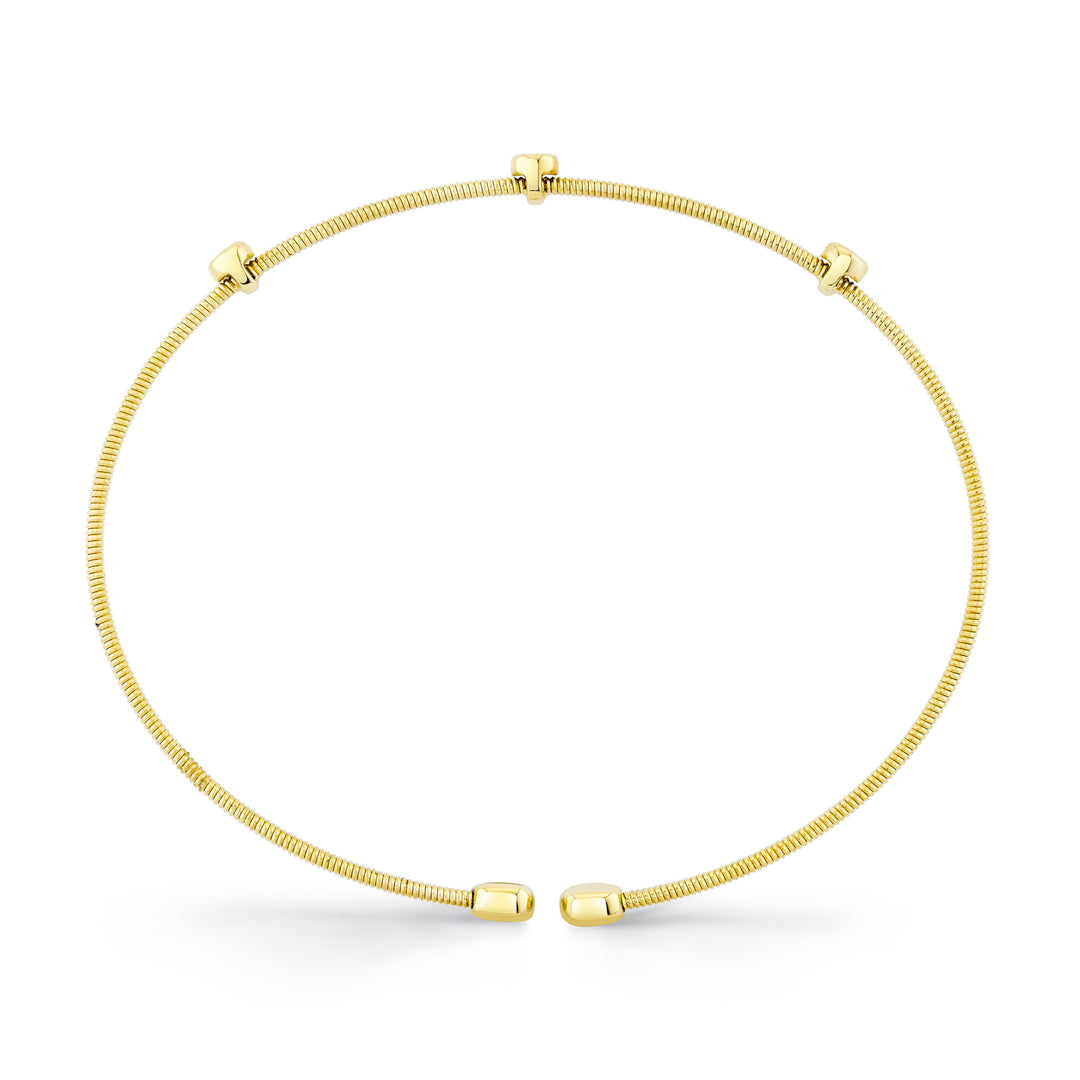 Shy Creation Bezel Set Diamond Open Flexy Bracelet