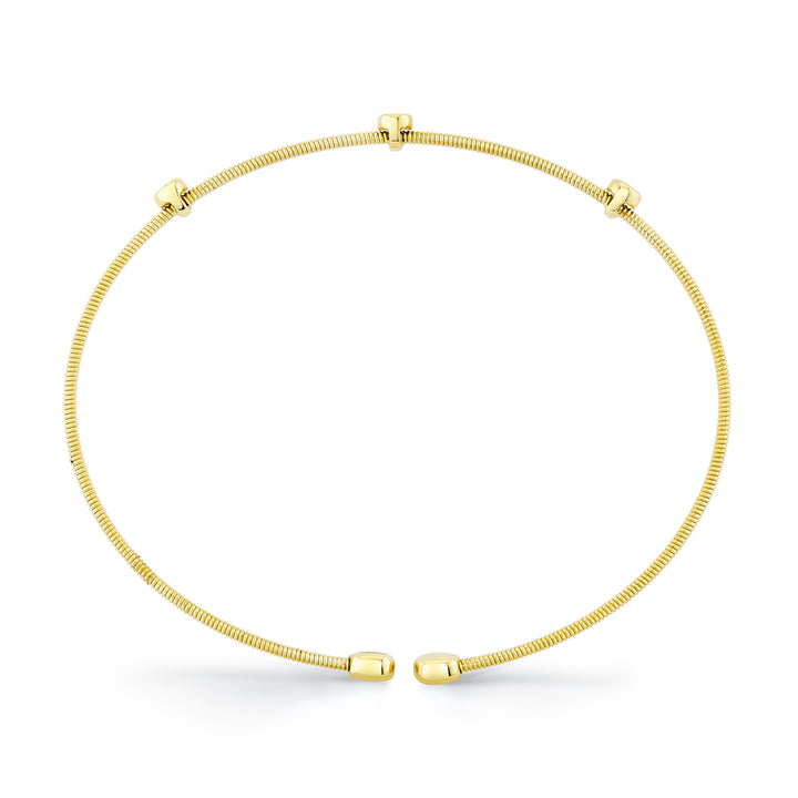 Shy Creation Bezel Set Diamond Open Flexy Bracelet