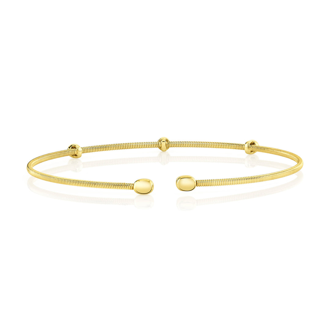 Shy Creation Bezel Set Diamond Open Flexy Bracelet