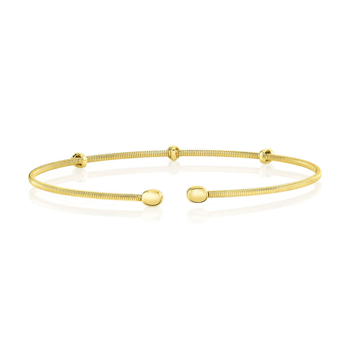 Shy Creation Bezel Set Diamond Open Flexy Bracelet