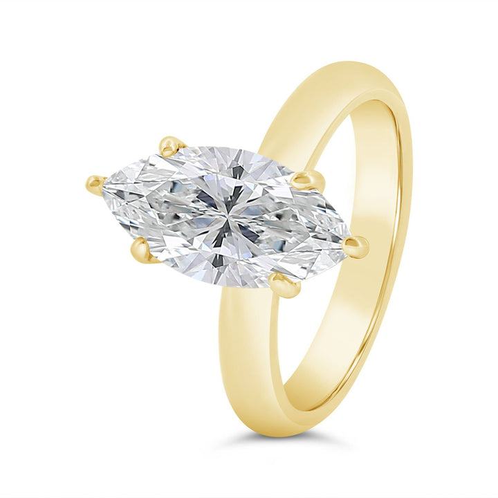 3.10mm Wide Dome Solitaire Engagement Ring - YJC7120R-MQ