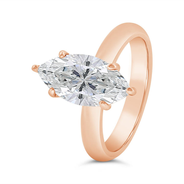 3.10mm Wide Dome Solitaire Engagement Ring - YJC7120R-MQ