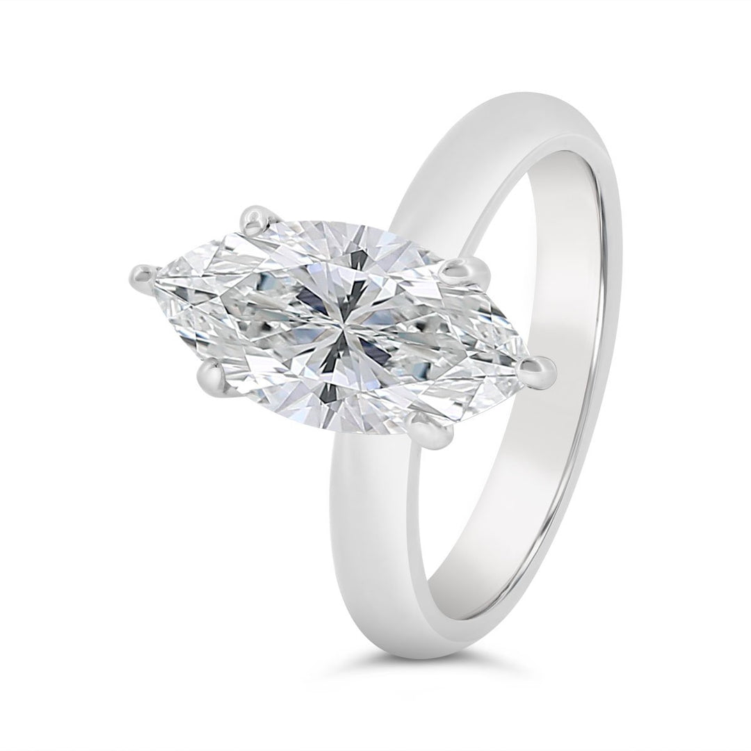 3.10mm Wide Dome Solitaire Engagement Ring - YJC7120R-MQ