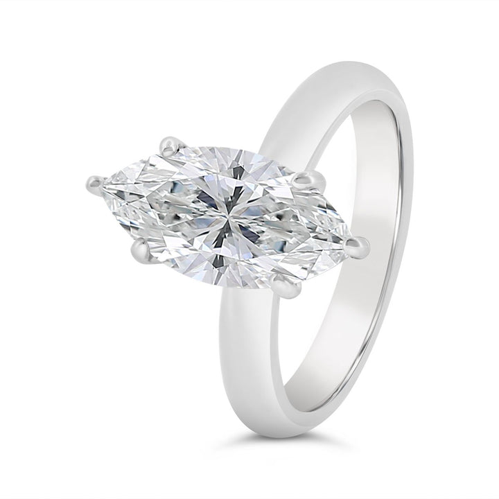 3.10mm Wide Dome Solitaire Engagement Ring - YJC7120R-MQ