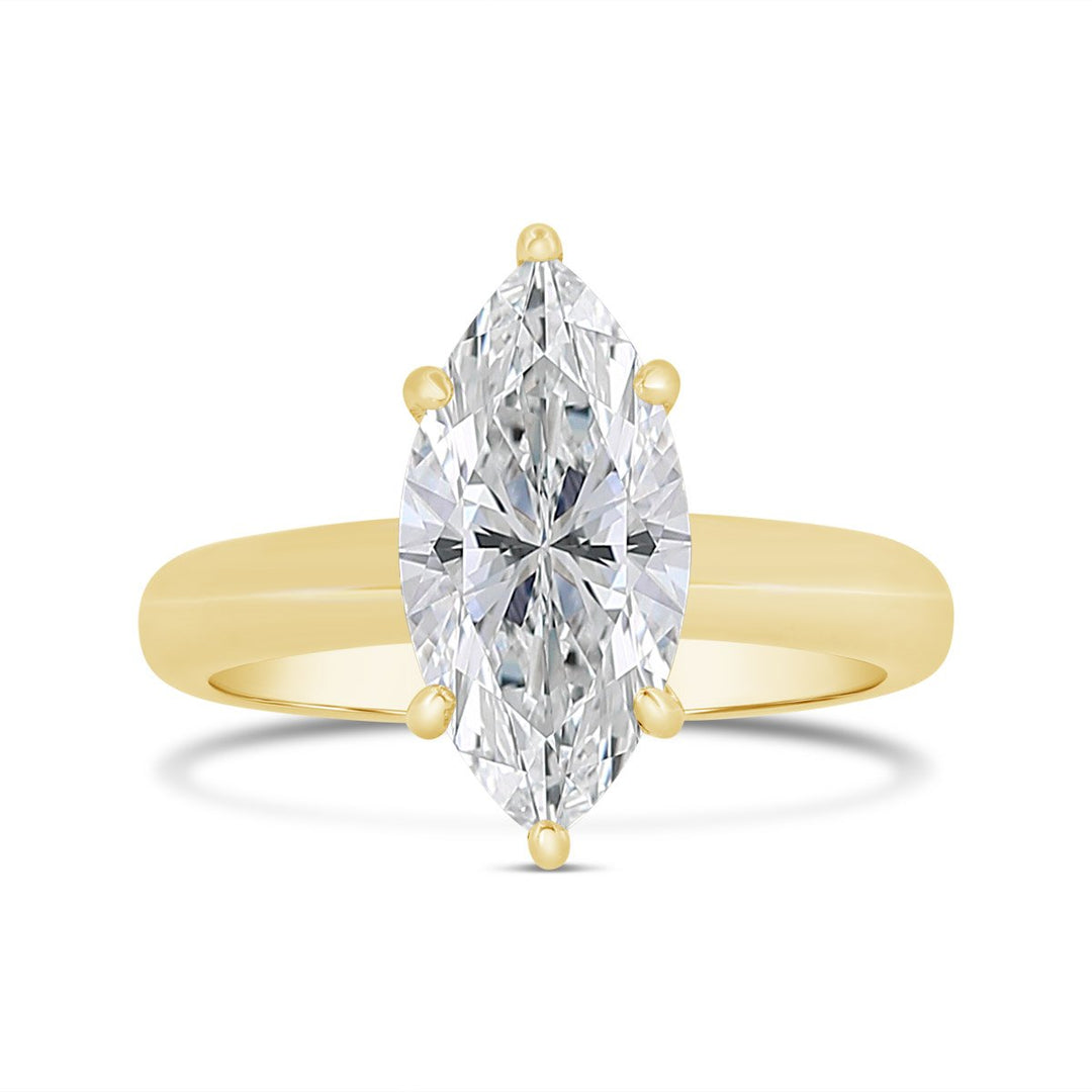 3.10mm Wide Dome Solitaire Engagement Ring - YJC7120R-MQ