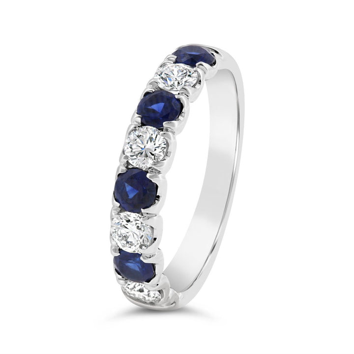 Alternating Diamond & Sapphire Band - AR0122R-SAP
