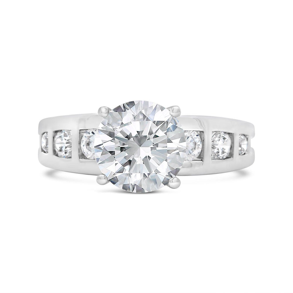 Wide Band Tension set Diamond Engagement Ring - YJC6012R - The Diamond Guys