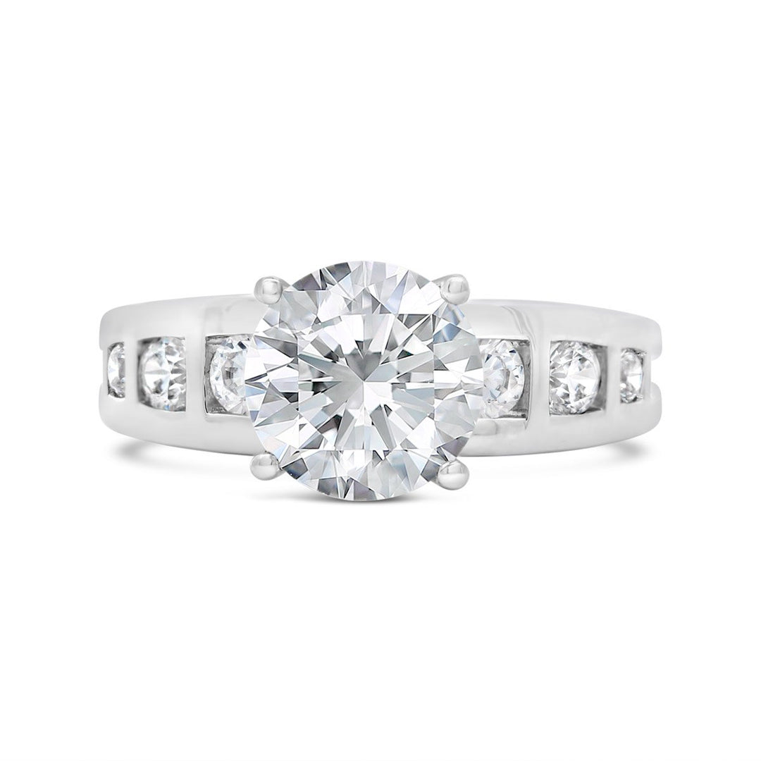 Wide Band Tension set Diamond Engagement Ring - YJC6012R - The Diamond Guys