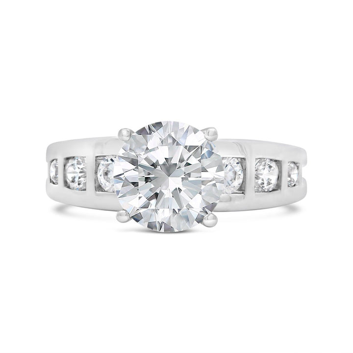 Wide Band Tension set Diamond Engagement Ring - YJC6012R - The Diamond Guys