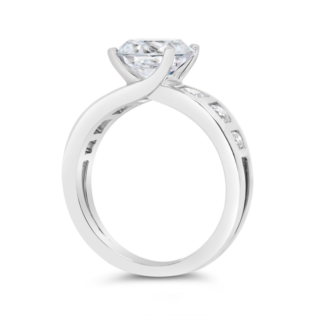 Wide Band Tension set Diamond Engagement Ring - YJC6012R - The Diamond Guys