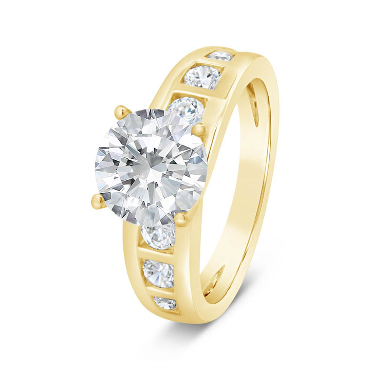 Wide Band Tension set Diamond Engagement Ring - YJC6012R - The Diamond Guys
