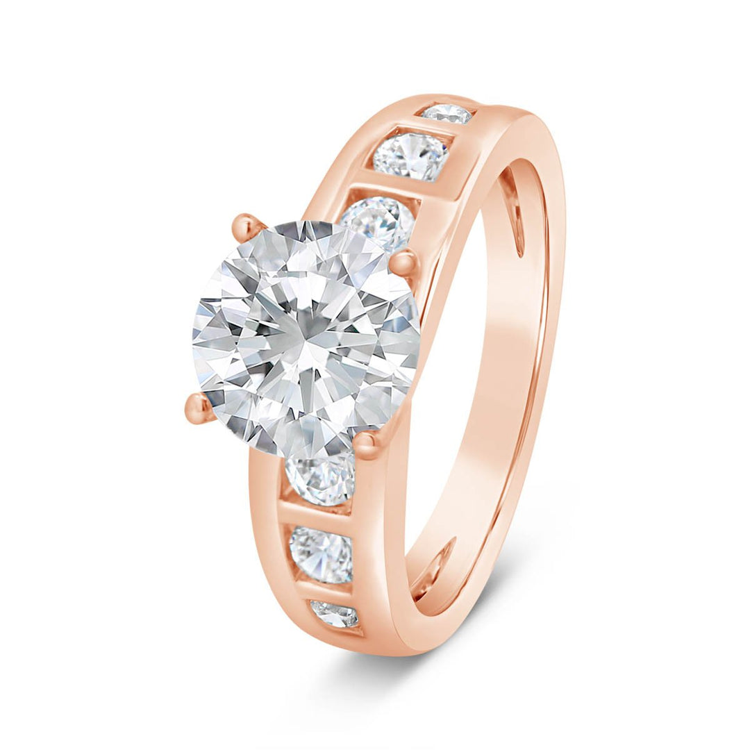 Wide Band Tension set Diamond Engagement Ring - YJC6012R - The Diamond Guys