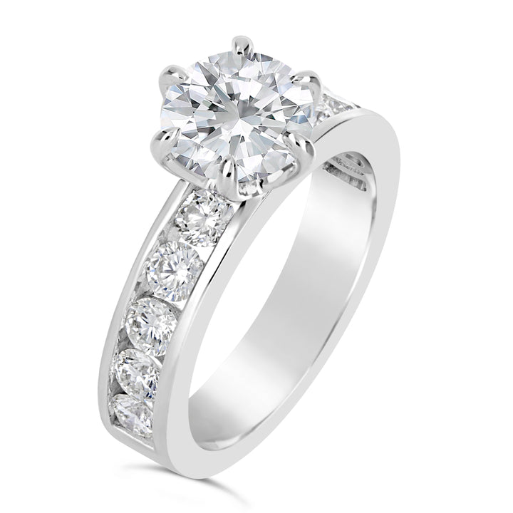 Channel Set Diamond Engagement Ring