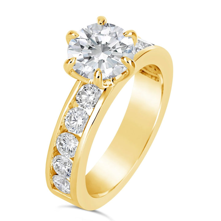 Channel Set Diamond Engagement Ring