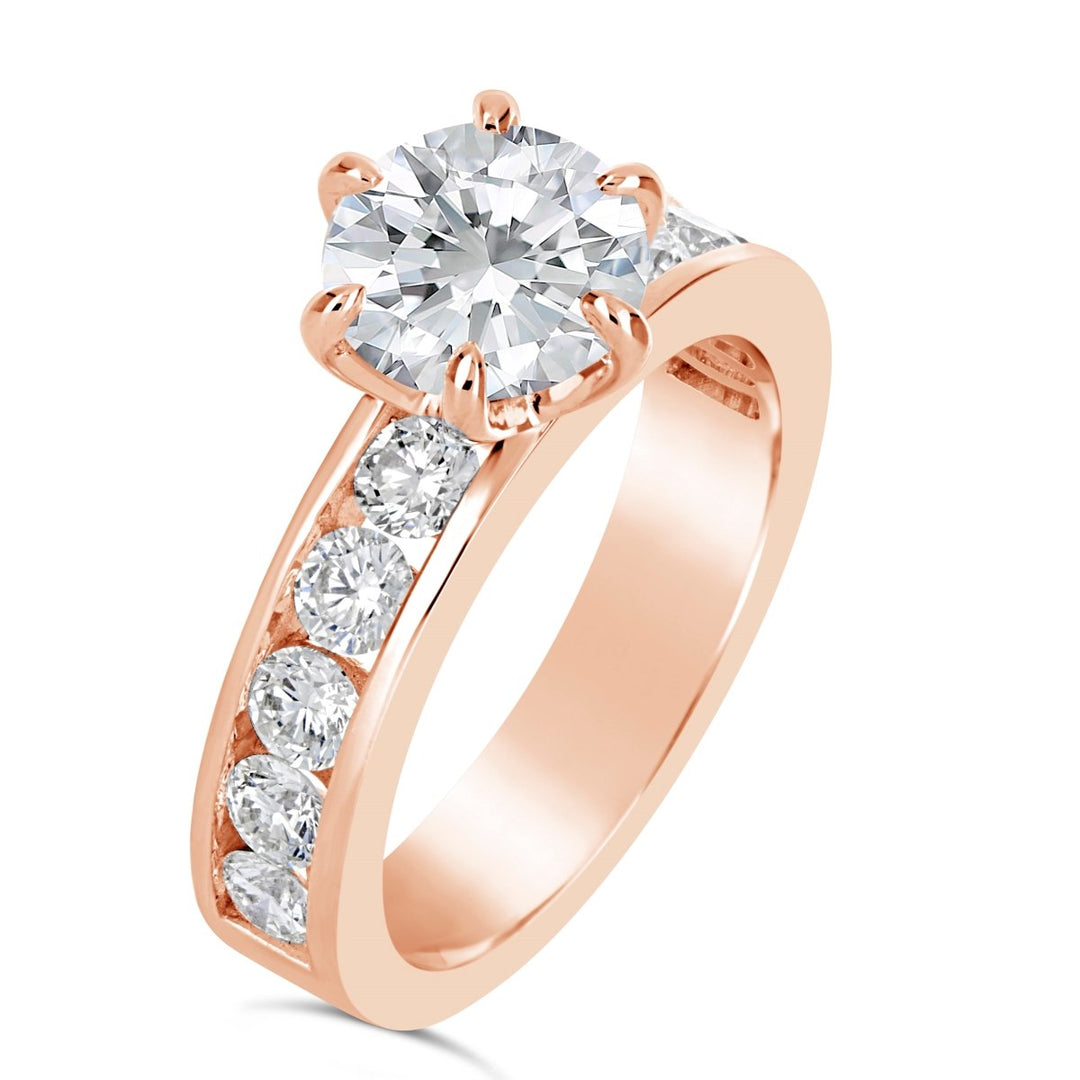 Channel Set Diamond Engagement Ring