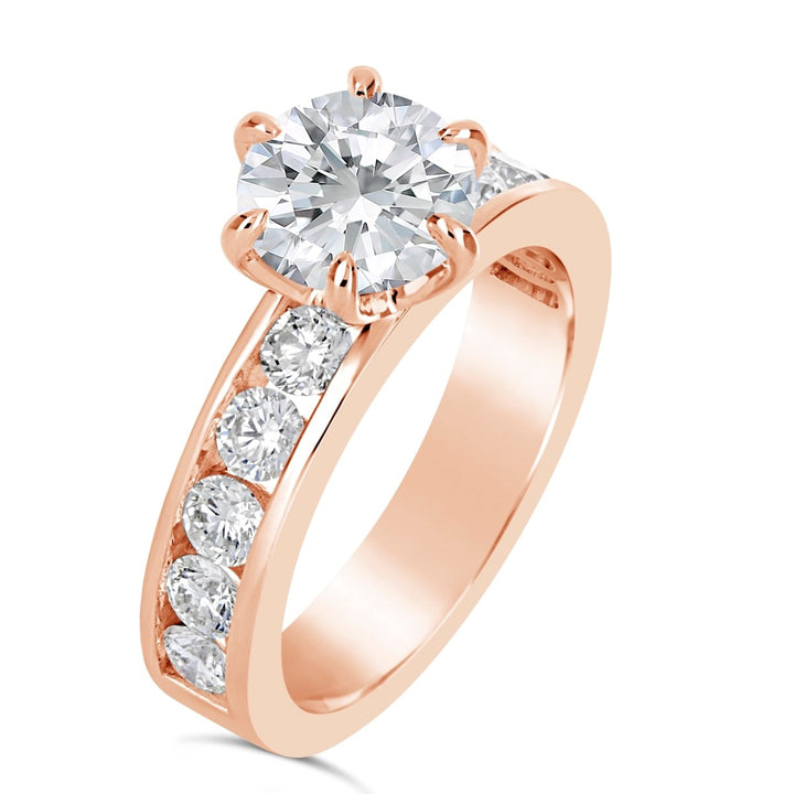 Channel Set Diamond Engagement Ring