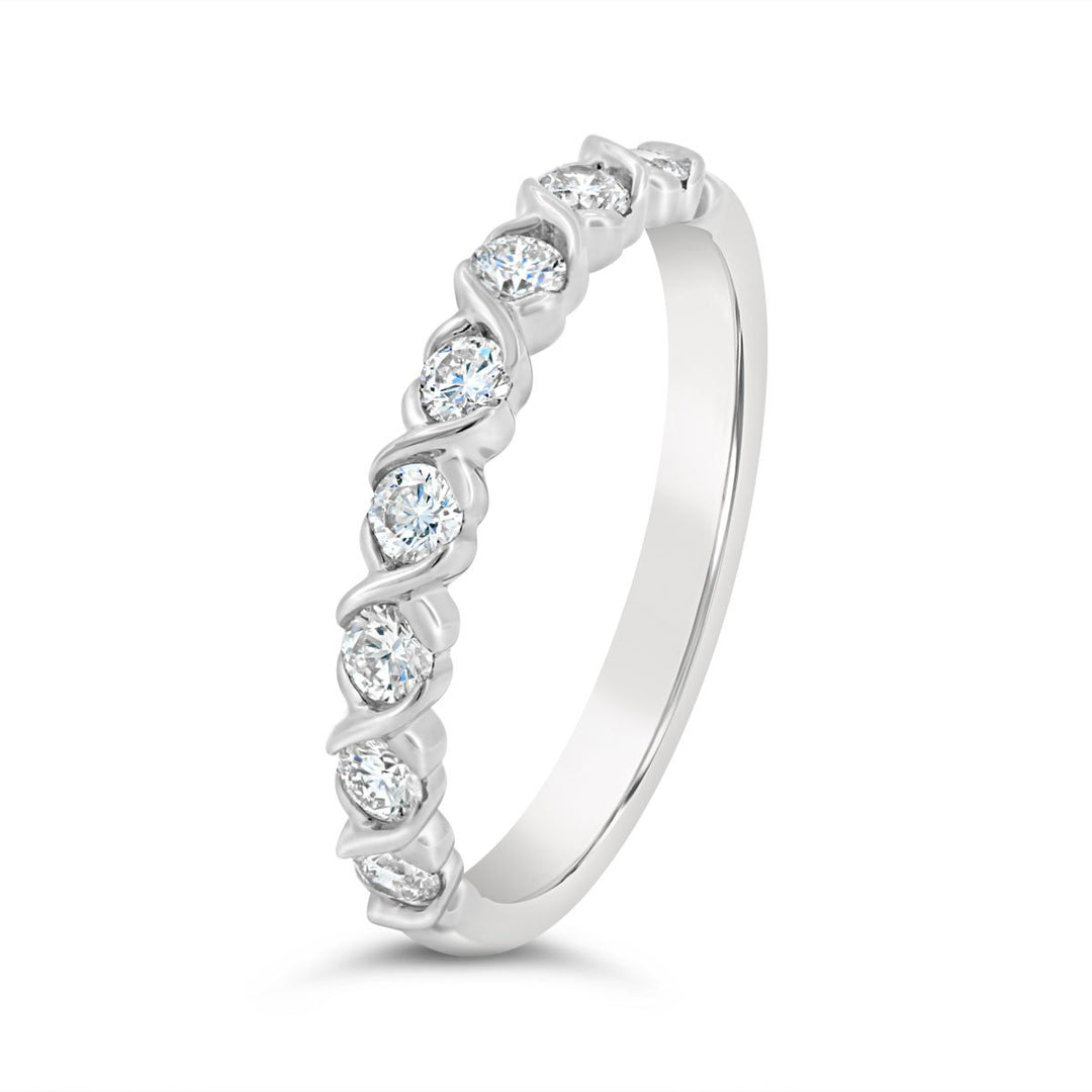 Half Bezel Set Diamond Band