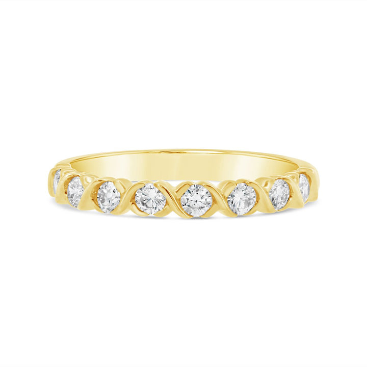 Half Bezel Set Diamond Band