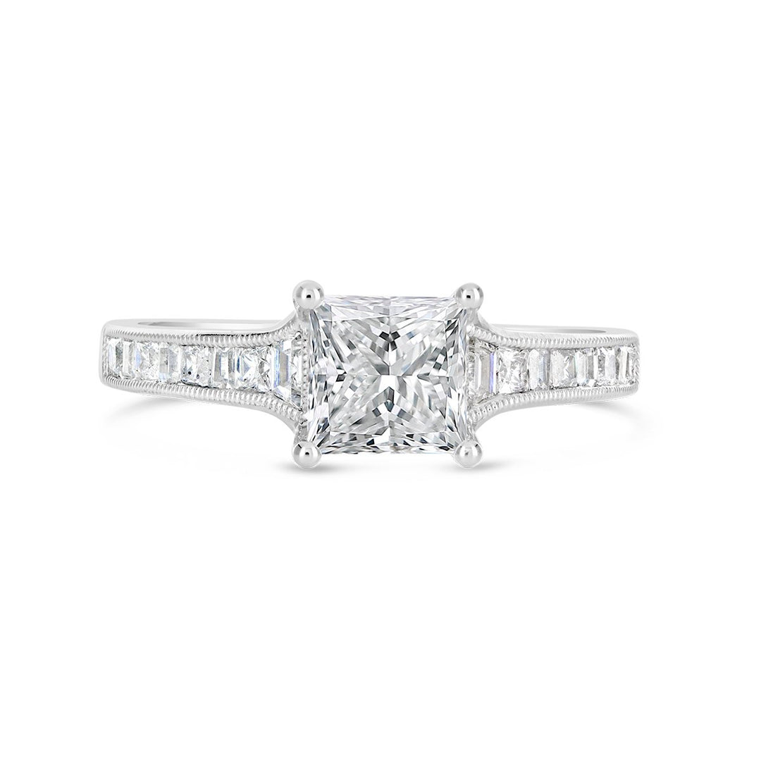 Modern Channel Set Diamond Engagement Ring - ACB138
