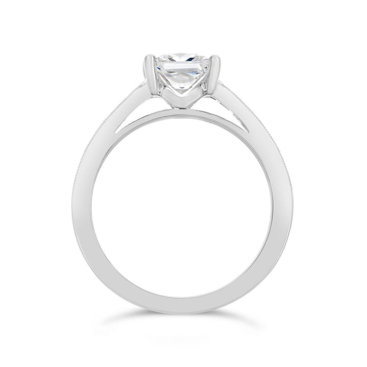 Modern Channel Set Diamond Engagement Ring - ACB138