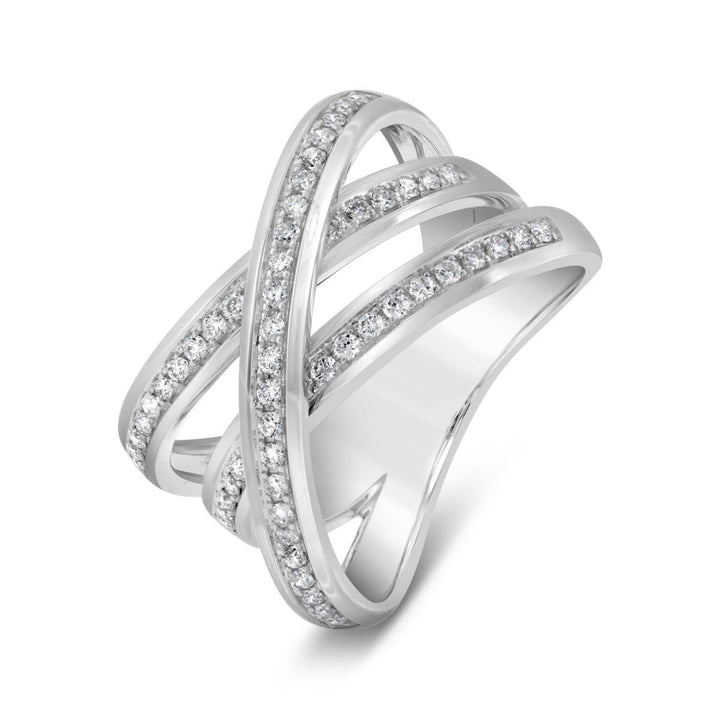 Diamond Crossover Fashion Ring