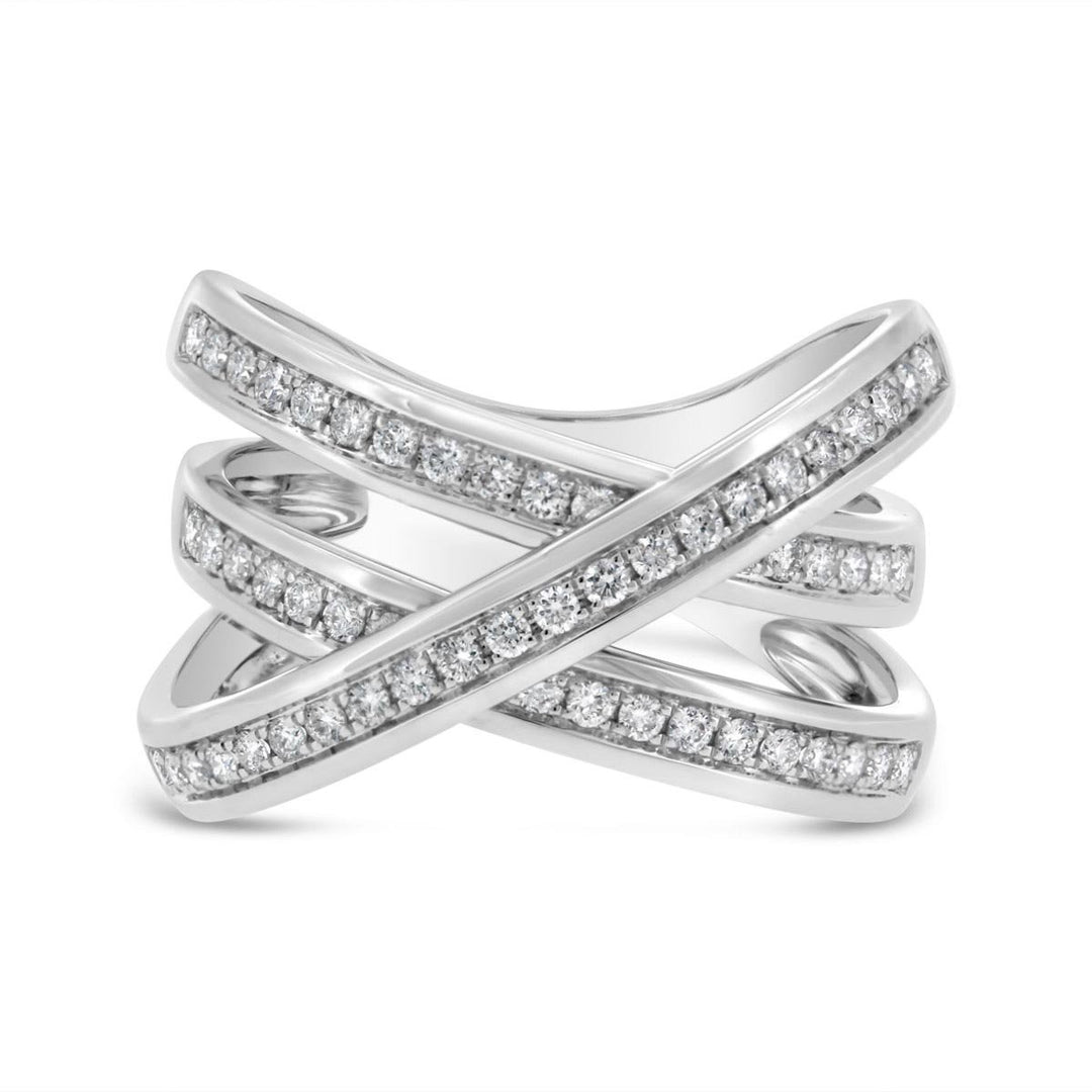 Diamond Crossover Fashion Ring