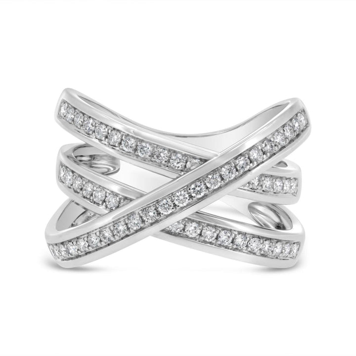 Diamond Crossover Fashion Ring