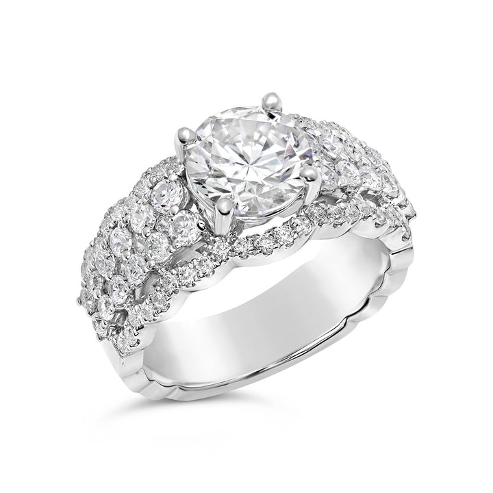 Diamond Engagement Ring with Wide Band
