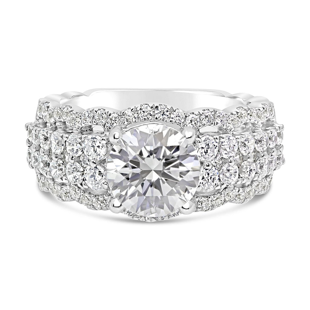 Diamond Engagement Ring with Wide Band